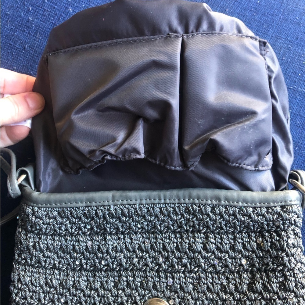The Sak Originals Gray and Silver Crochet and Sequin Shoulder Bag - Picture 5 of 13